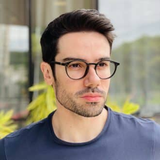 safine com br oculos de grau masculino redondo preto italo 1