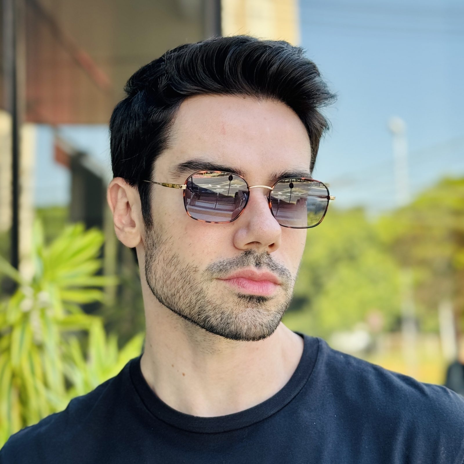 safine com br oculos de sol masculino oval tartaruga matteo