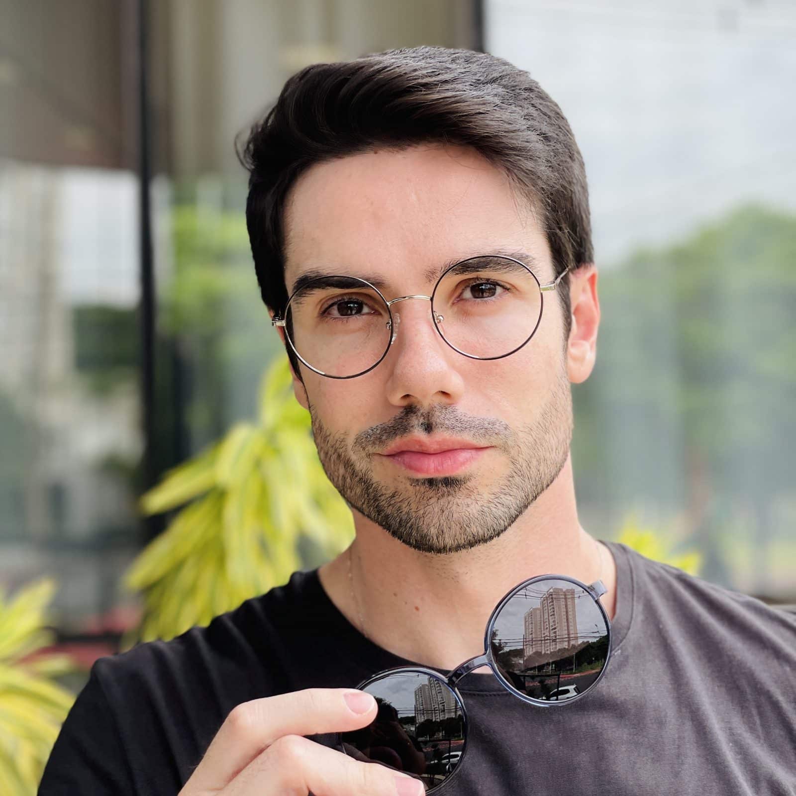 safine com br oculos 2 em 1 clip on masculino redondo azul douglas