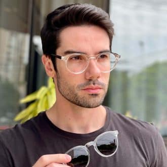 safine com br oculos 2 em 1 clip on masculino redondo transparente samuel 5