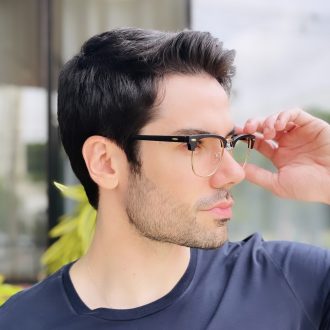 safine com br oculos de grau masculino quadrado preto marco 2