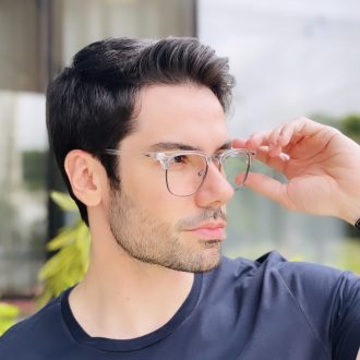 safine com br oculos de grau masculino quadrado transparente marco 2