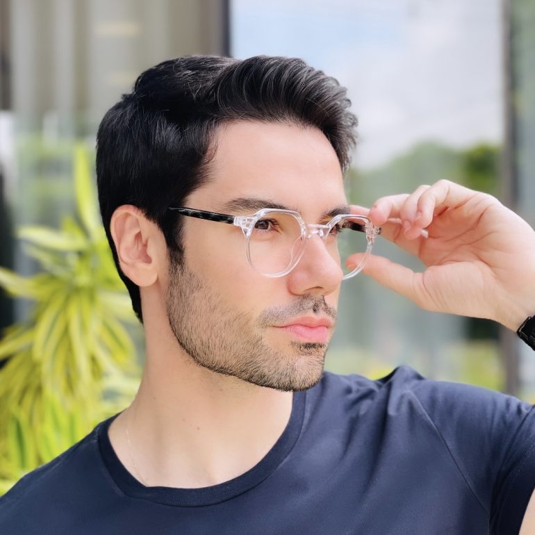 safine com br oculos de grau masculino redondo transparente robert 2
