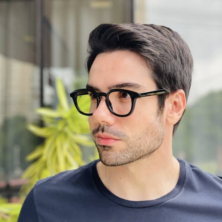 safine com br oculos de grau masculino quadrado preto augusto 2