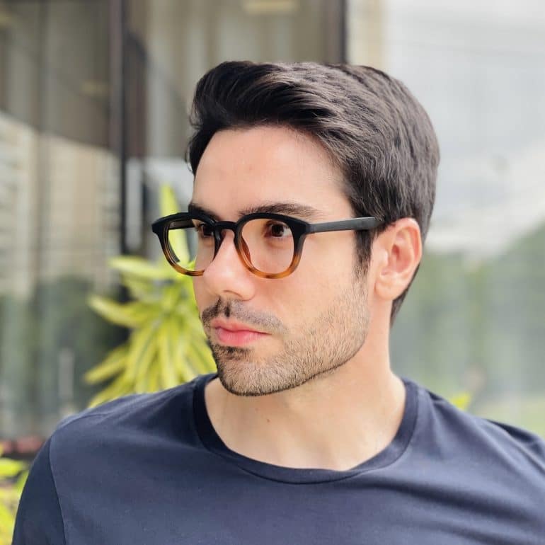 safine com br oculos de grau masculino quadrado preto e tartaruga augusto 2