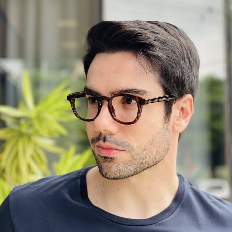 safine com br oculos de grau masculino quadrado tartaruga augusto 1