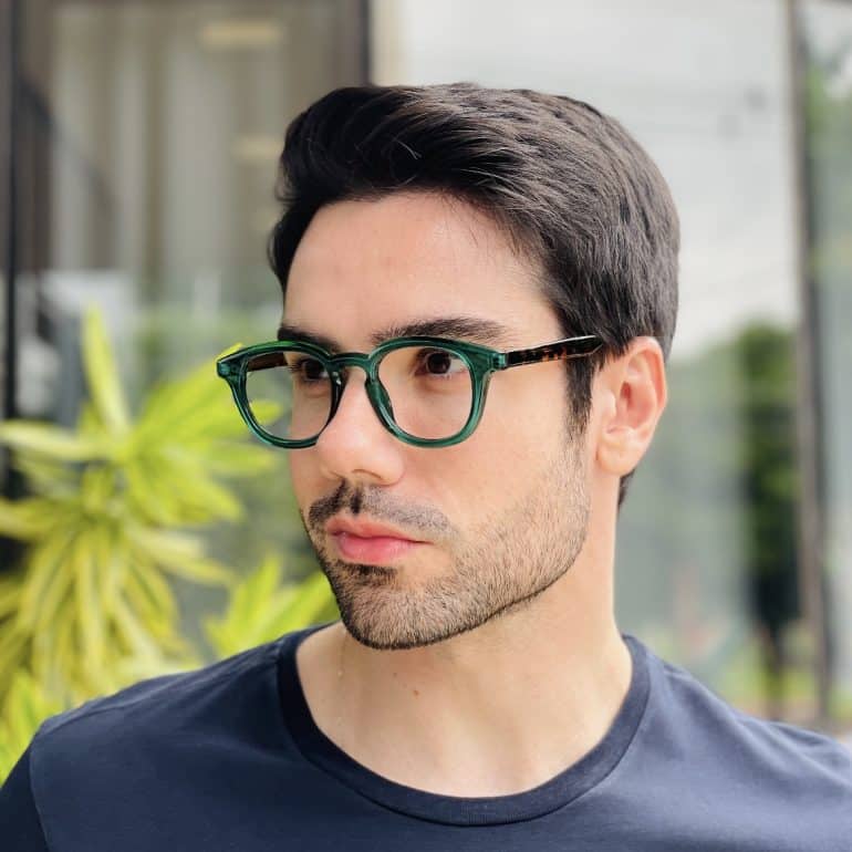 safine com br oculos de grau masculino quadrado verde augusto 1