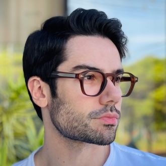 safine com br oculos de grau masculino quadrado marrom gabriel 2
