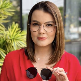 safine com br oculos 2 em 1 clip on feminino redondo marrom aurora