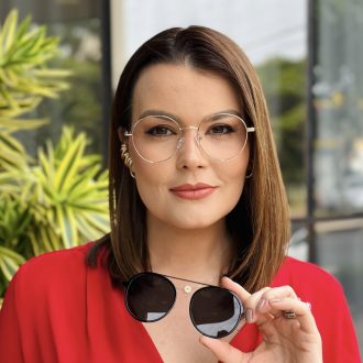 safine com br oculos 2 em 1 clip on feminino redondo rose aurora