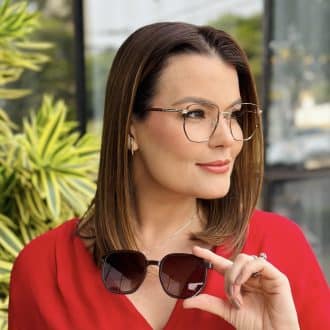 safine com br oculos 2 em 1 clip on hexagonal marrom amanda 1