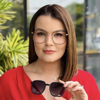 safine com br oculos 2 em 1 clip on hexagonal preto e dourado amanda