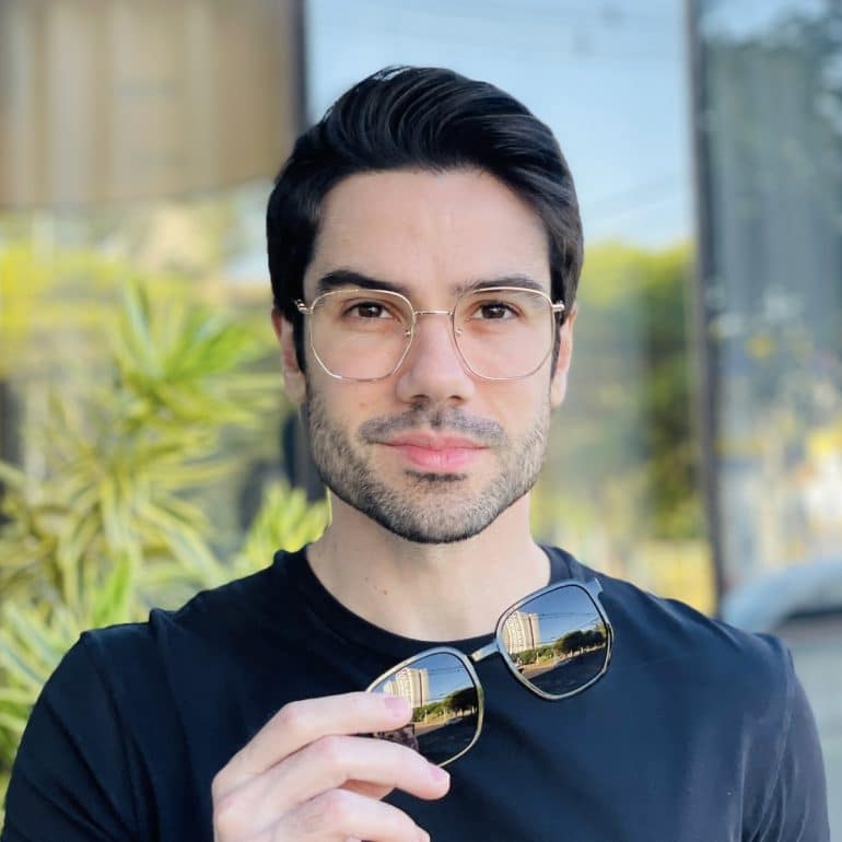 safine com br oculos 2 em 1 clip on masculino hexagonal dourado ronan