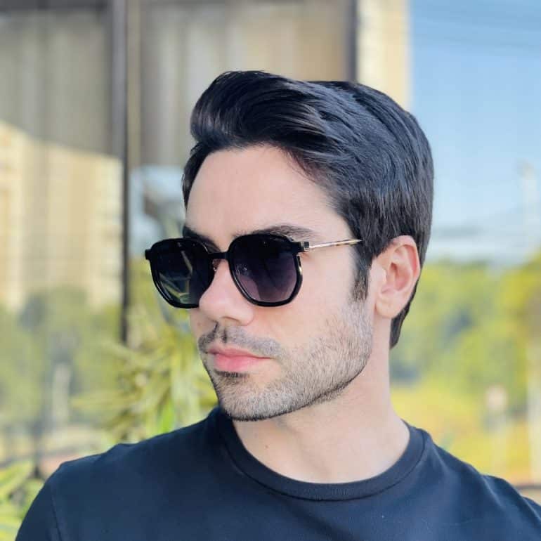 safine com br oculos 2 em 1 clip on masculino hexagonal dourado ronan 8