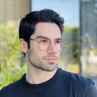 safine com br oculos 2 em 1 clip on masculino hexagonal preto e dourado ronan 3