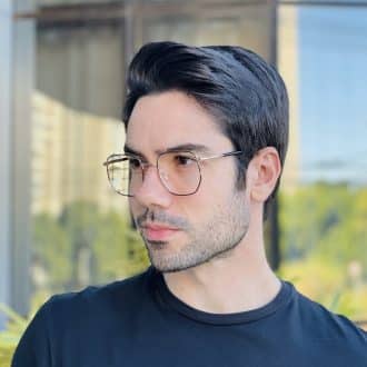 safine com br oculos 2 em 1 clip on masculino hexagonal preto e dourado ronan 5