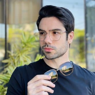 safine com br oculos 2 em 1 clip on masculino hexagonal tartaruga ronan 1