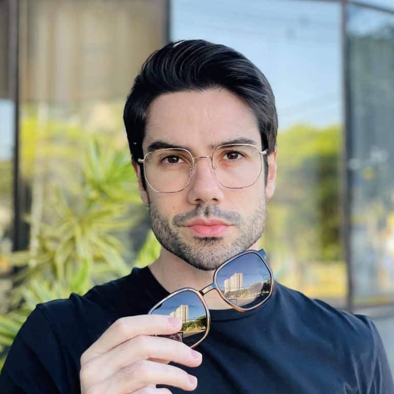 safine com br oculos 2 em 1 clip on masculino hexagonal tartaruga ronan