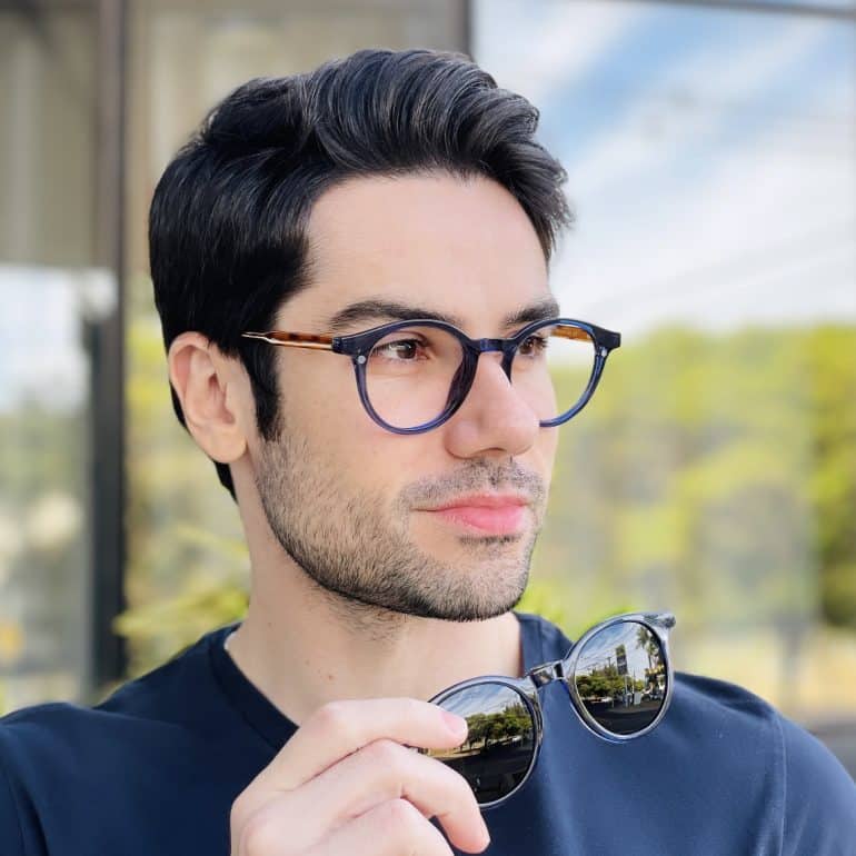 safine com br oculos 2 em 1 clip on masculino redondo azul vinicius 1