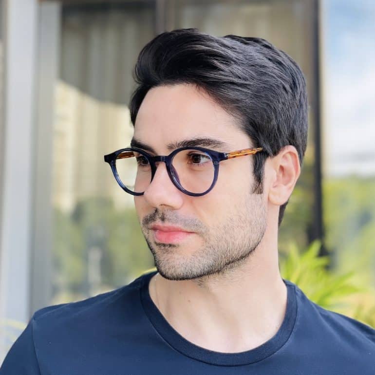 safine com br oculos 2 em 1 clip on masculino redondo azul vinicius 5