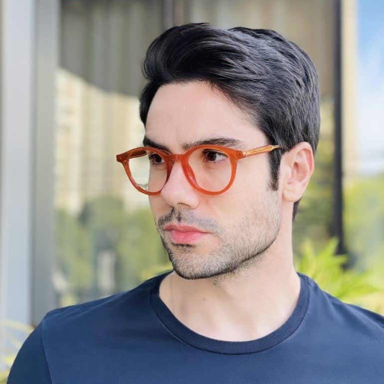 safine com br oculos 2 em 1 clip on masculino redondo caramelo vinicius 5