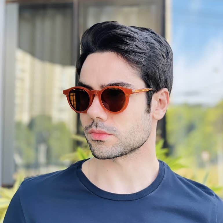 safine com br oculos 2 em 1 clip on masculino redondo caramelo vinicius 8