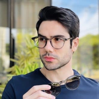 safine com br oculos 2 em 1 clip on masculino redondo cinza vinicius 2