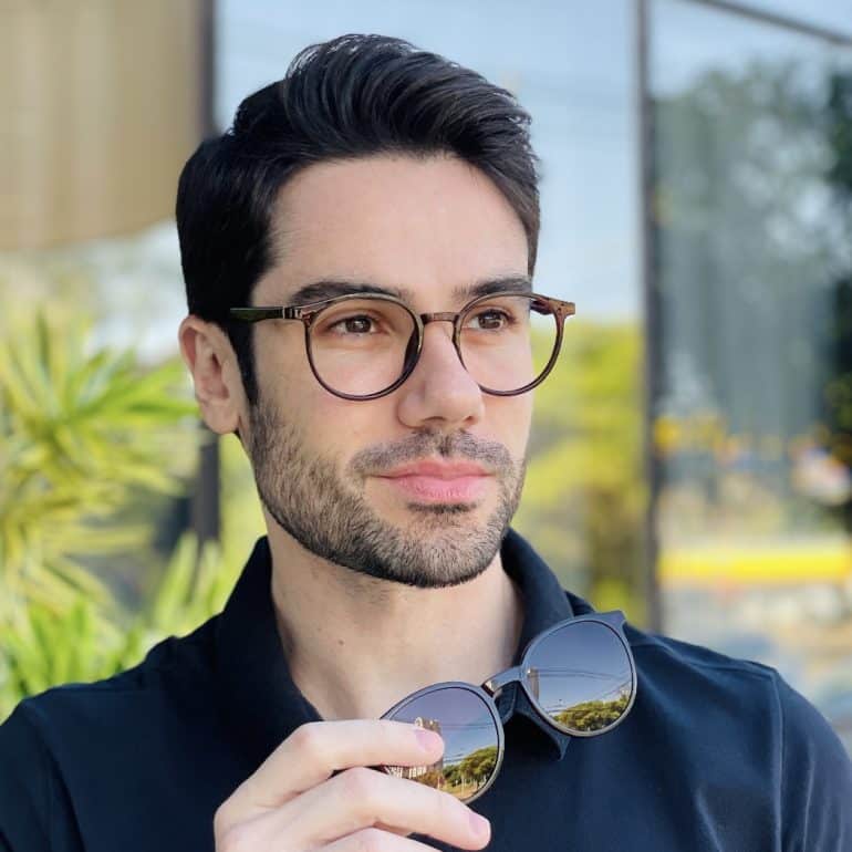 safine com br oculos 2 em 1 clip on masculino redondo marrom joao 1