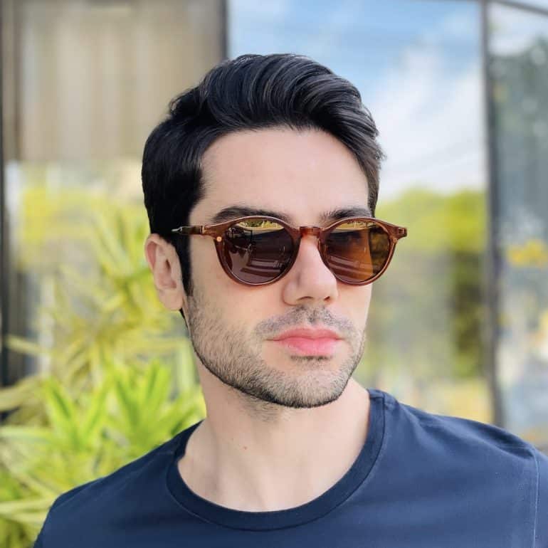 safine com br oculos 2 em 1 clip on masculino redondo marrom vinicius 6