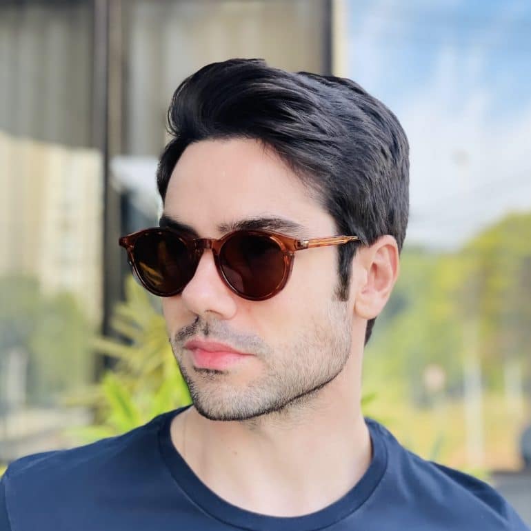 safine com br oculos 2 em 1 clip on masculino redondo marrom vinicius 8