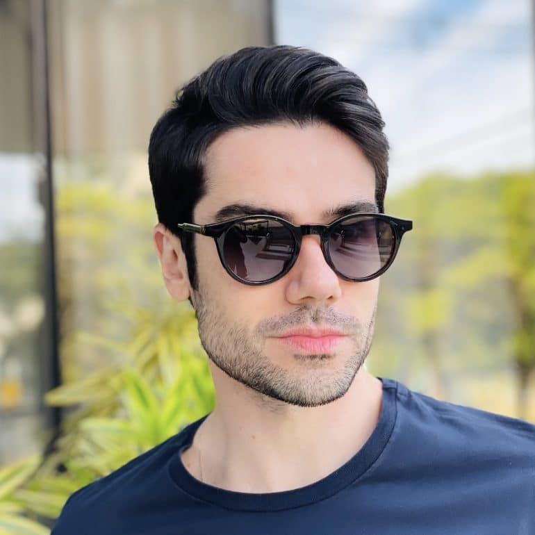 safine com br oculos 2 em 1 clip on masculino redondo preto e tartaruga vinicius 6