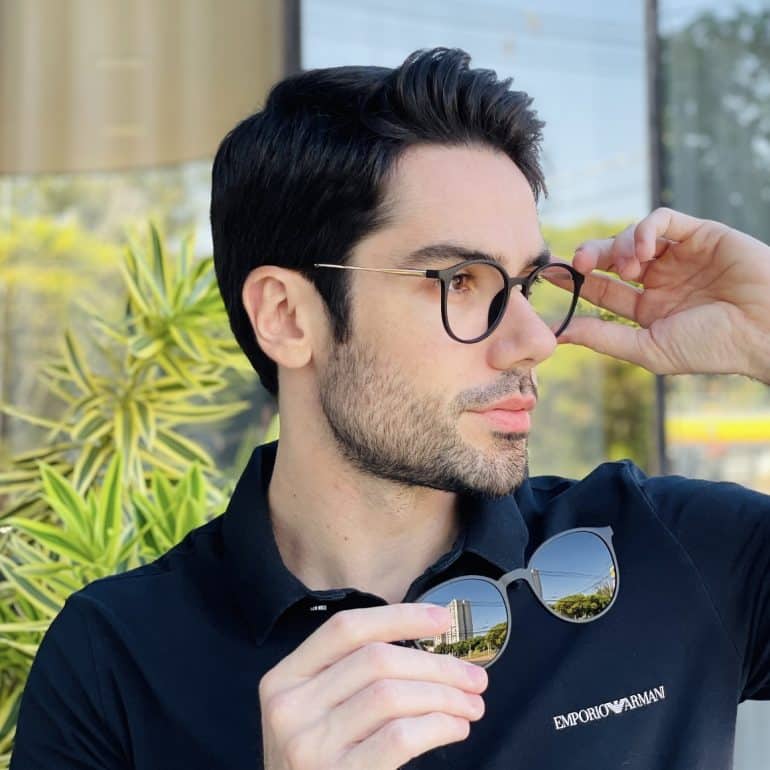 safine com br oculos 2 em 1 clip on masculino redondo preto fosco rui 1