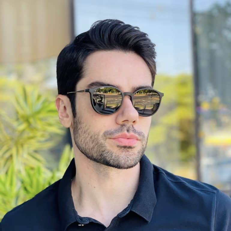 safine com br oculos 2 em 1 clip on masculino redondo preto fosco rui 6