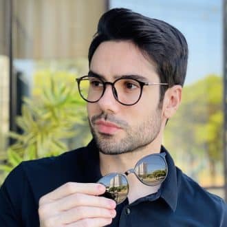 safine com br oculos 2 em 1 clip on masculino redondo preto rui 2