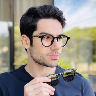 safine com br oculos 2 em 1 clip on masculino redondo preto vinicius 1