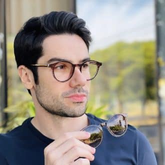 safine com br oculos 2 em 1 clip on masculino redondo rajado vinicius 10