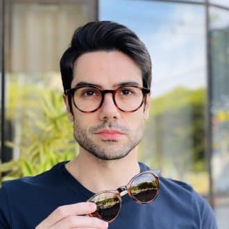 safine com br oculos 2 em 1 clip on masculino redondo rajado vinicius