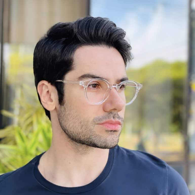 safine com br oculos 2 em 1 clip on masculino redondo transparente vinicius 4