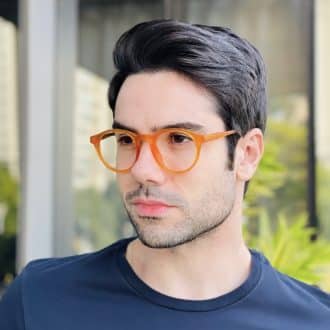 safine com br oculos de grau masculino redondo laranja samuel 2 0 3