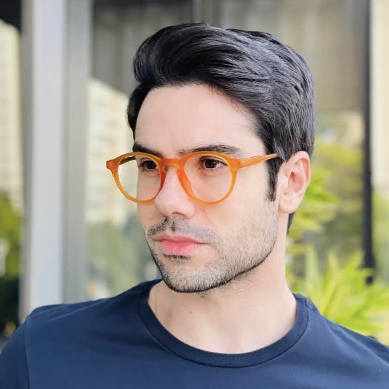 safine com br oculos de grau masculino redondo laranja samuel 2 0 3