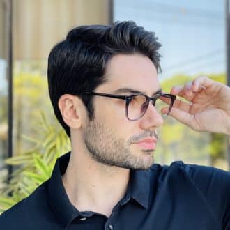 safine com br oculos de grau masculino redondo preto degrade andre 2