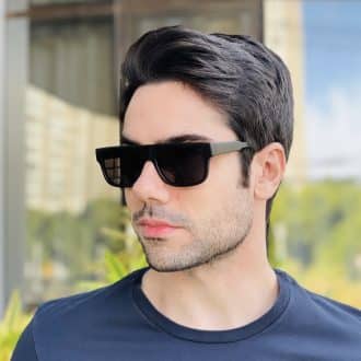 safine com br oculos de sol masculino retangular preto gael 3