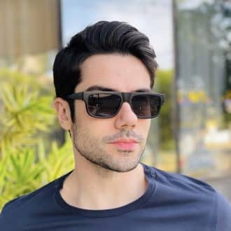 safine com br oculos de sol masculino retangular preto gael