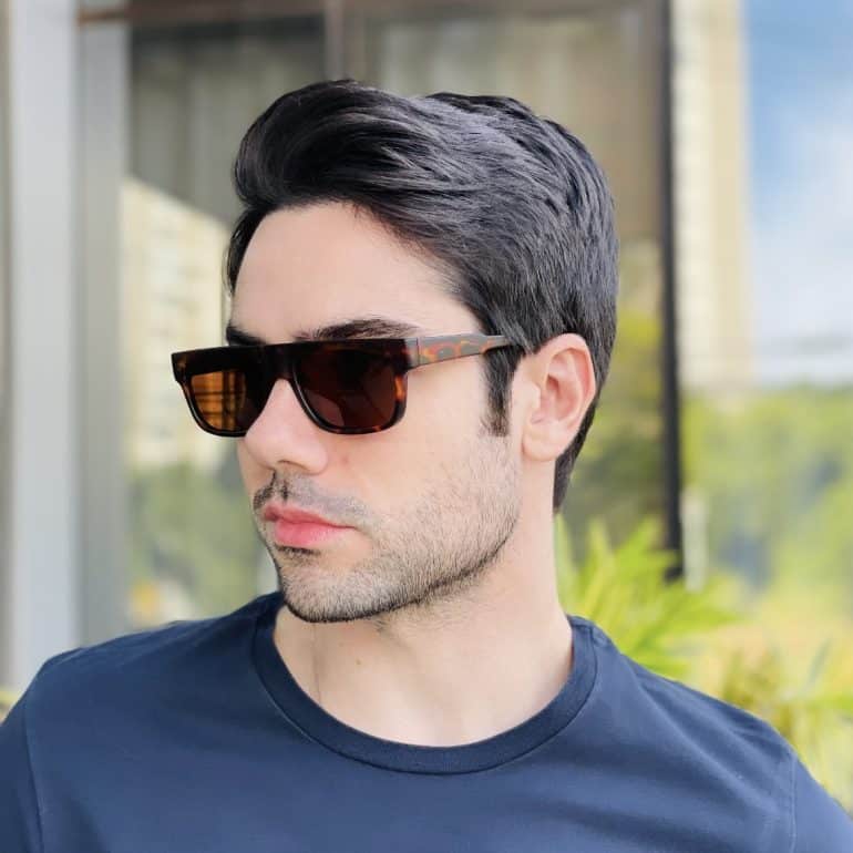 safine com br oculos de sol masculino retangular tartaruga gael 1