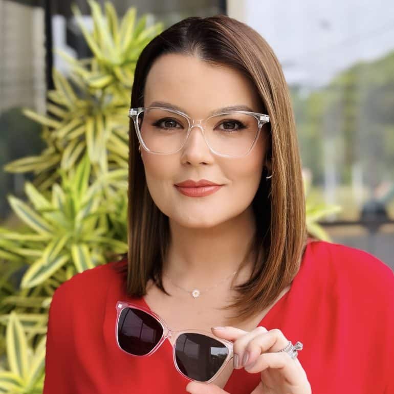 safine com br oculos feminino 2 em 1 clip on gatinho transparente bianca