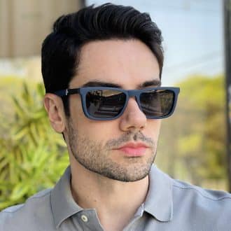 safine com br oculos 2 em 1 clip on masculino retangular azul renan