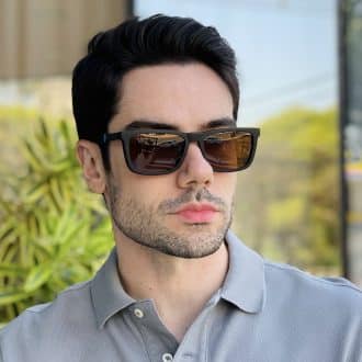 safine com br oculos 2 em 1 clip on masculino retangular preto e marrom renan 2