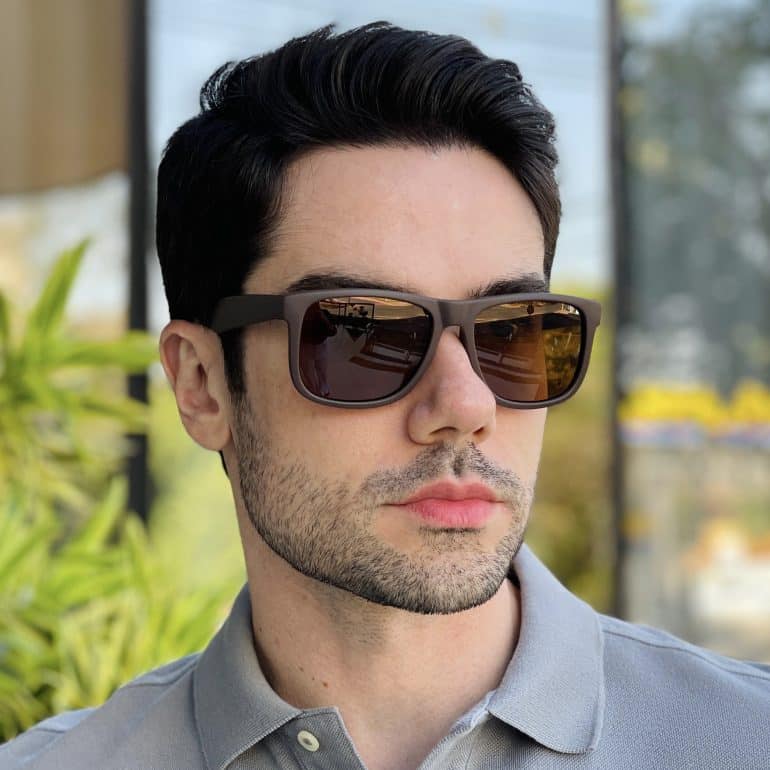 safine com br oculos de sol masculino quadrado marrom matheo