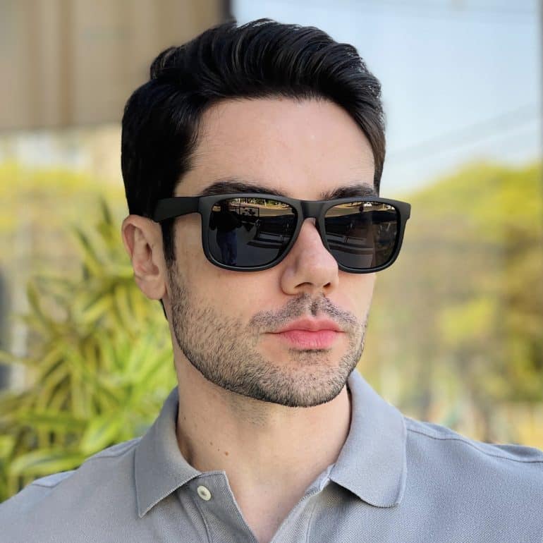 safine com br oculos de sol masculino quadrado preto matheo