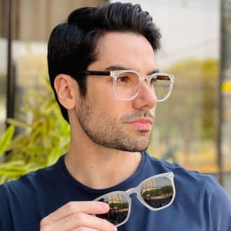 safine com br oculos 2 em 1 clip on masculino hexagonal fosco juliano 2